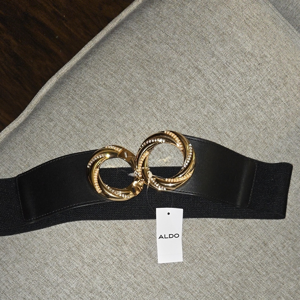 ALDO Black and Gold Women's Belt